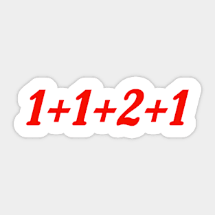 1+1+2+1 Sticker